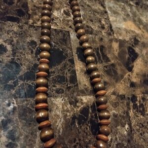 Elegant Brown Beaded Necklace